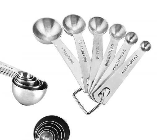 Stainless Steel Measuring Spoons (Set Of 6)