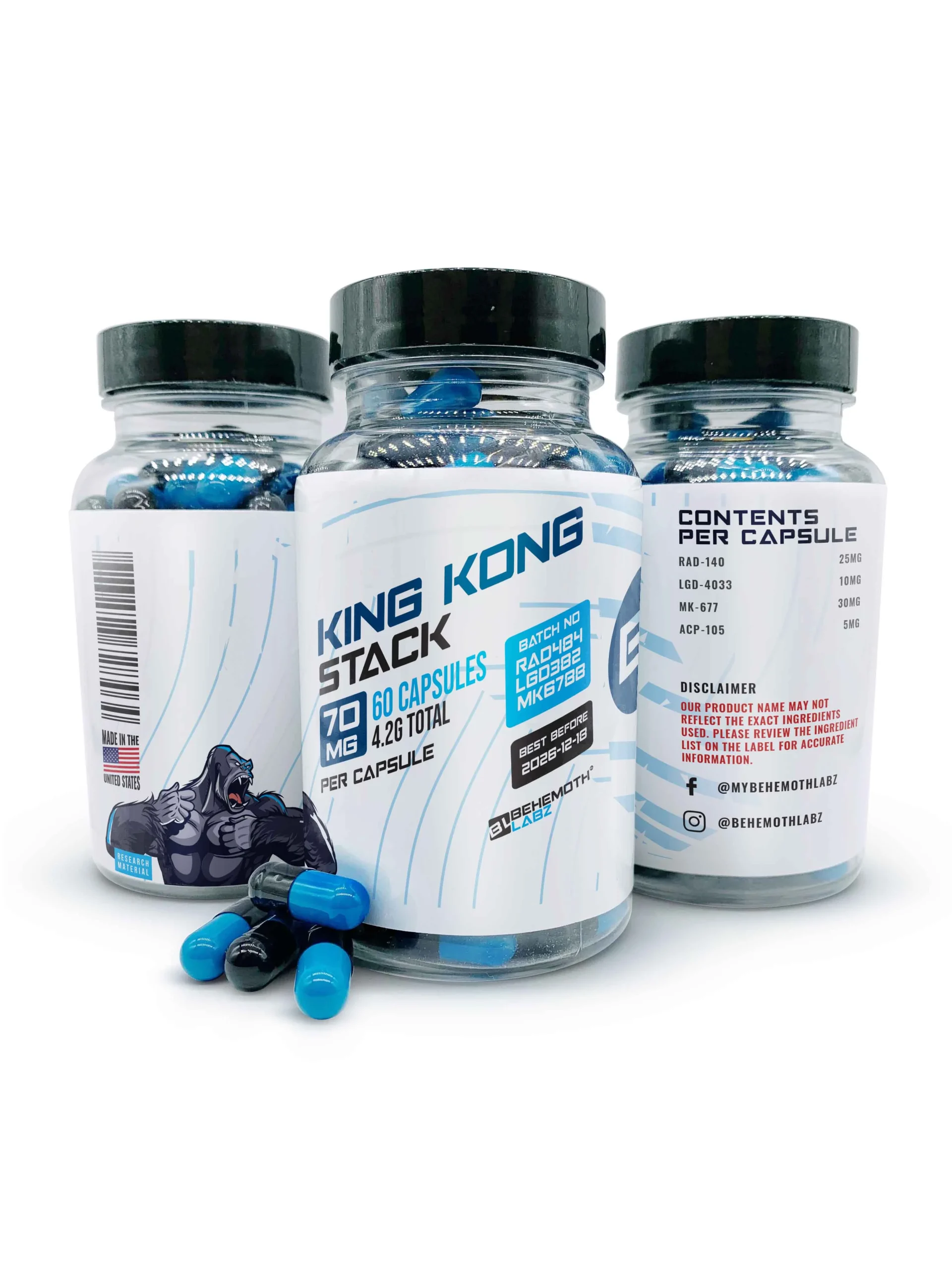 The King Kong Stack (RAD 140 + LGD 4033 + ACP 105 + MK-677)